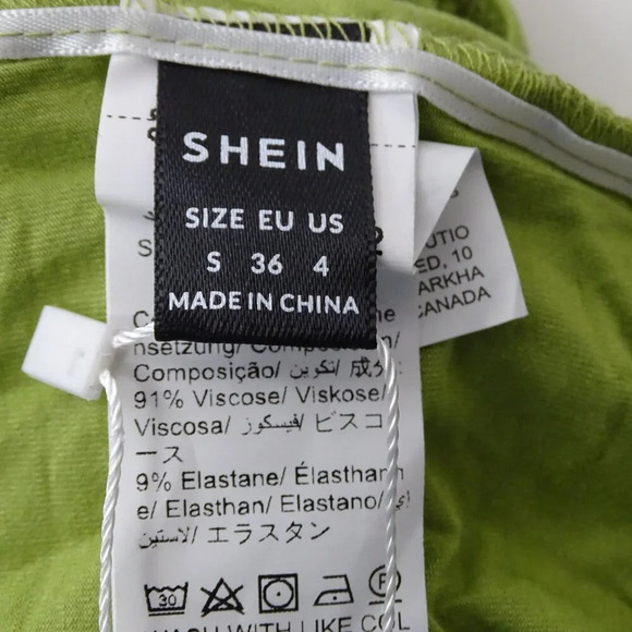 Shein EZwear Green Cropped Halter Top Women Size S Ruched Casual Vacay NEW - Picture 4 of 7
